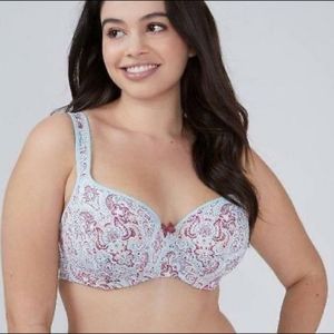 NWT Cacique Lightly Lined Floral Paisley Bra 36DD